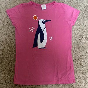 Pink Girls Shirt with Penguin (XL)